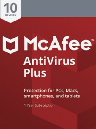 McAfee AntiVirus Plus – 10 Devices, 1 Year ( PC, Android, Mac, iOS ) – McAfee Key – GLOBAL