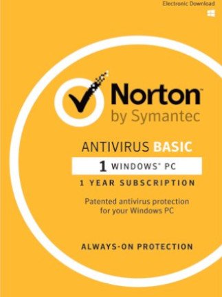 Norton AntiVirus Basic 1 Device 1 Year PC NortonLifeLock Key EUROPE