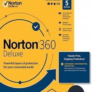 Norton 360 Deluxe Non-Subscription - (5 Devices, 1 Year) - NortonLifeLock Key EUROPE