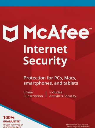 McAfee Internet Security 1 Device 3 Years – McAfee Key – GLOBAL