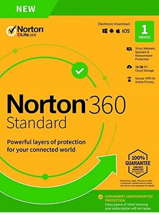 Norton 360 Standard Non-Subscription – (1 Device, 1 Year) – NortonLifeLock Key EUROPE
