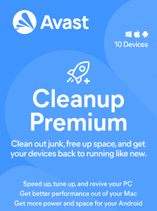 Avast Cleanup Premium (PC, Android, Mac) 10 Devices, 1 Year – Avast Key – GLOBAL