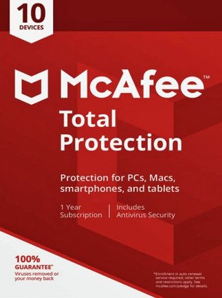 McAfee Total Protection Multidevice 10 Devices 1 Year Key GLOBAL