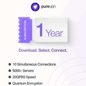 PureVPN (10 Devices, 1 Year) - PureVPN Key - GLOBAL