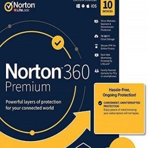 Norton 360 Premium + 75 GB Cloud Storage (10 Devices, 1 Year) - NortonLifeLock Key - UNITED STATES / CANADA