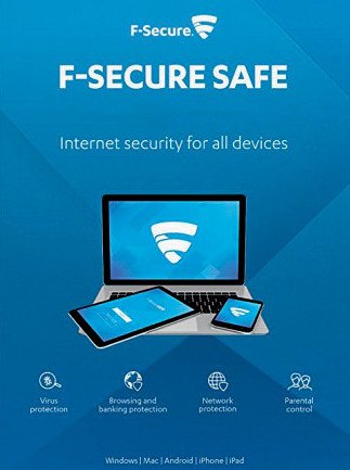 F-Secure Internet Security (formerly SAFE) (PC, Android, Mac) 1 Device, 3 Years – F-Secure Key – GLOBAL