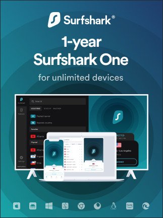Surfshark One (Antivirus + VPN Bundle) 1 Year – Surfshark Key – GLOBAL