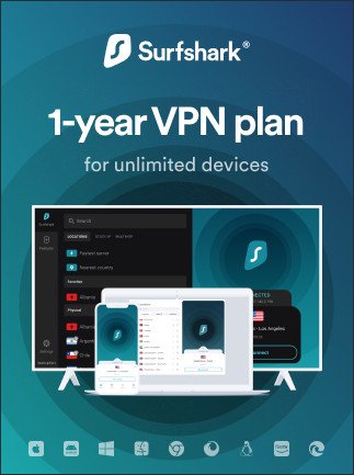 Surfshark VPN Starter Edition (1 Year , Unlimited Devices) – Surfshark Key – GLOBAL
