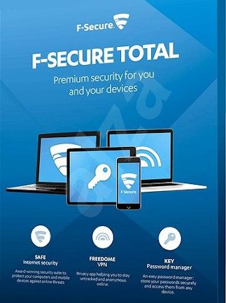 F‑Secure Total (PC, Android, Mac) 5 Users 2 Years – F-Secure Key – GLOBAL