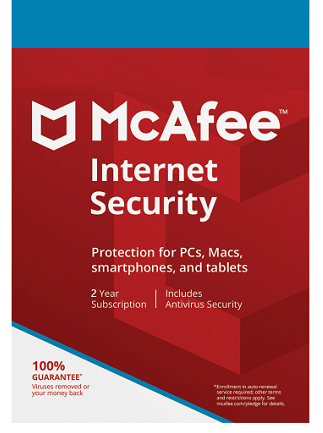McAfee Internet Security 1 Device 2 Years – McAfee Key – GLOBAL
