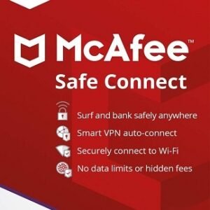 McAfee Safe Connect VPN Premium (Android, Chromebook, iOS, Windows) 5 Devices, 1 Year - McAfee Key - GLOBAL