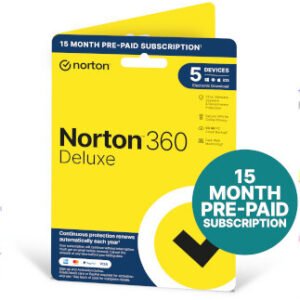Norton 360 Deluxe (5 Devices, 15 Months) - NortonLifeLock Key - UNITED KINGDOM