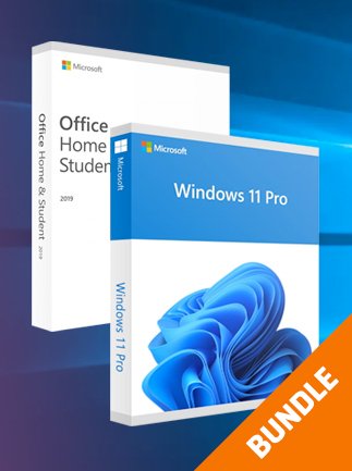 Microsoft Windows 11 Pro & Microsoft Office Home & Student 2019 Bundle (PC) – Microsoft Key – GLOBAL
