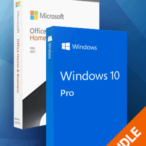 Microsoft Windows 10 Pro & Microsoft Office Home & Business 2021 (Mac) bundle - Microsoft Key - GLOBAL
