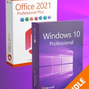 Microsoft Windows 10 Professional & Microsoft Office Professional Plus 2021 Bundle (PC) - Microsoft Key - GERMANY