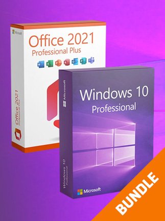 Microsoft Windows 10 Professional & Microsoft Office Professional Plus 2021 Bundle (PC) – Microsoft Key – GERMANY