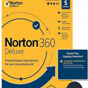 Norton 360 Deluxe (5 Devices, 1 Year) - NortonLifeLock Key - UNITED STATES