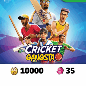 Cricket Gangsta Coin Pack 10,000 + Gem Pack 35 IND (Android, iOS) - Meplay Key - INDIA