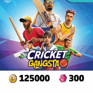 Cricket Gangsta Coin Pack 125,000 + Gem Pack 300 IND (Android, iOS) - Meplay Key - INDIA
