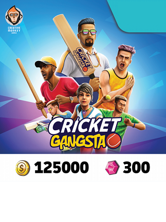 Cricket Gangsta Coin Pack 125,000 + Gem Pack 300 IND (Android, iOS) – Meplay Key – INDIA