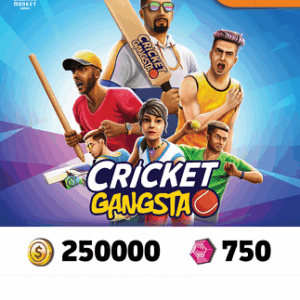 Cricket Gangsta Coin Pack 250,000 + Gem Pack 750 IND (Android, iOS) - Meplay Key - INDIA