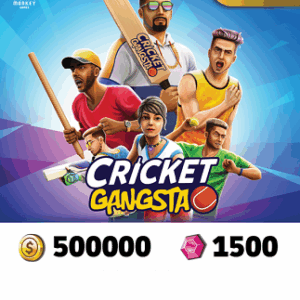 Cricket Gangsta Coin Pack 500,000 + Gem Pack 1500 IND (Android, iOS) - Meplay Key - INDIA