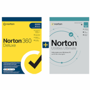 Norton 360 Deluxe & Utilities Ultimate (5 Devices, 1 Year)  - Norton Key - EUROPE