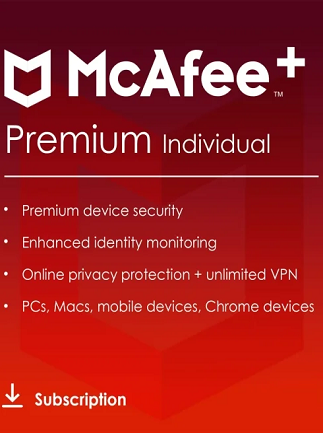 McAfee+ | Premium (PC, Android, IOS) (Individual, 1 Year) – McAfee Key – GLOBAL