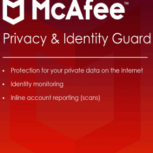McAfee Privacy & Identity Guard (PC) (1 Device, 1 Year)  - McAfee Key - GLOBAL