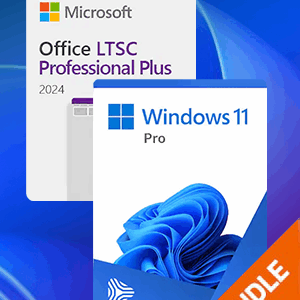 Microsoft Windows 11 Pro & Microsoft Office 2024 LTSC Pro Plus Bundle (PC) - Microsoft Key - GLOBAL
