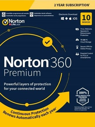 Norton 360 Premium (1 Device, 1 Year) – NortonLifeLock Key – LATAM