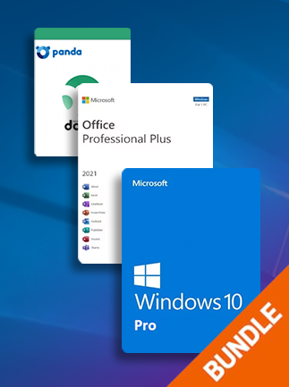 Microsoft Windows 10 Pro OEM & Office 2021 Pro Plus + Panda Dome Essential (PC) (1 PC, Lifetime)  – Microsoft Key – GLOBAL