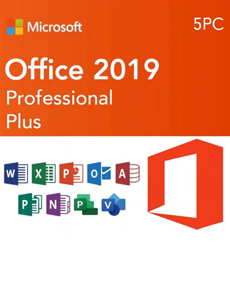 Microsoft Office Professional 2019 Plus (PC, 5 Devices) – Microsoft Key – GLOBAL